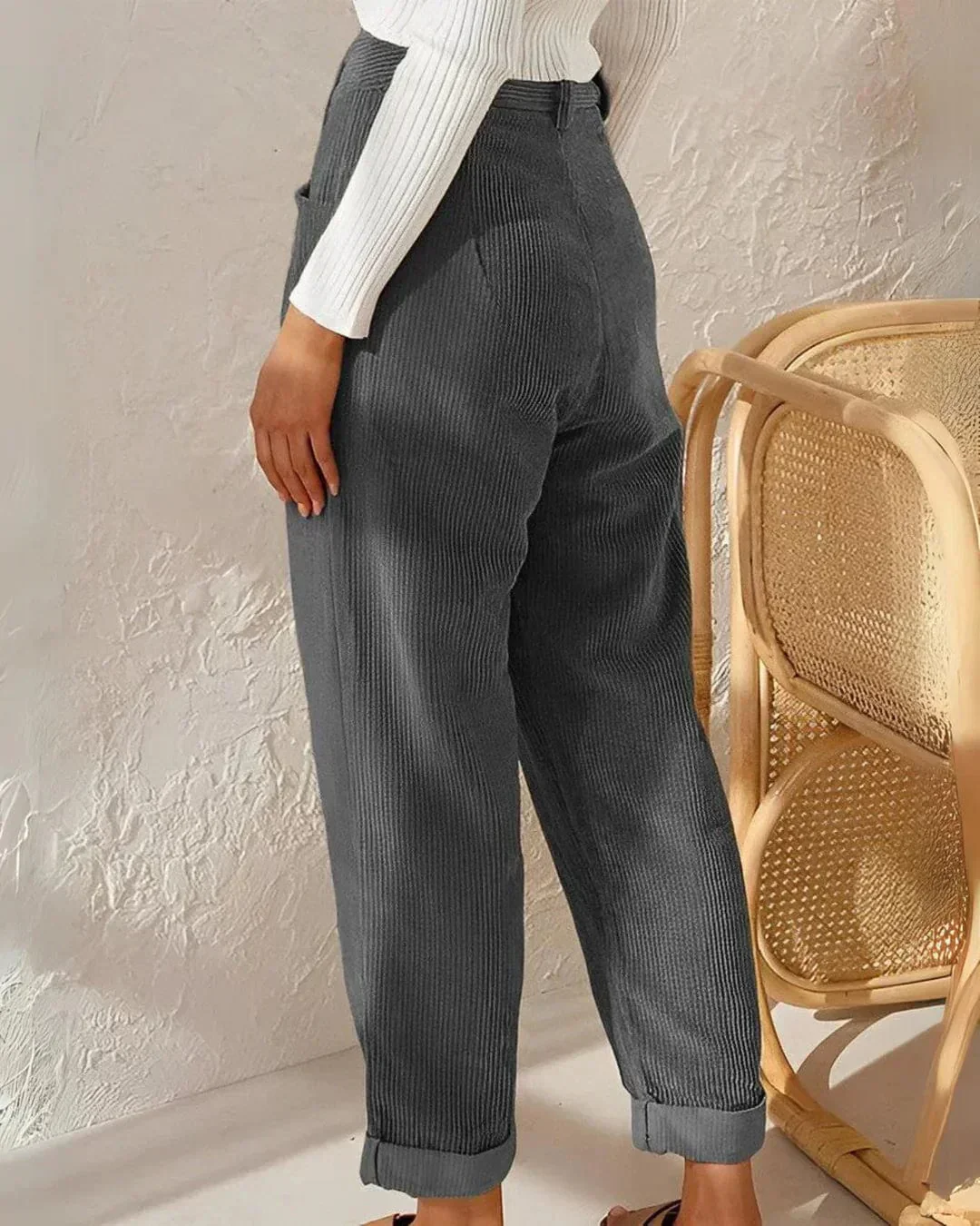 JULIA | Elegant corduroy trousers - Image 6