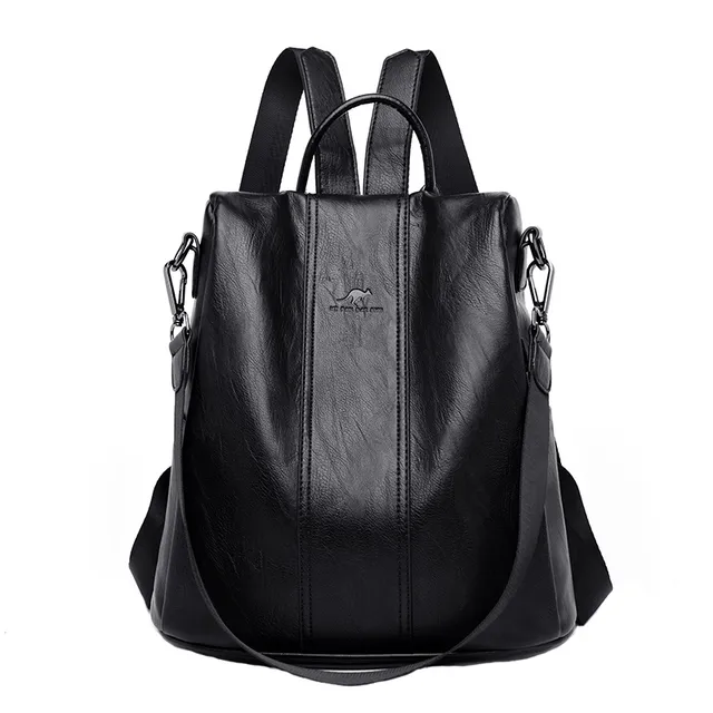 Kangaroo Backpack - Women's Leather Backpack - Image 2