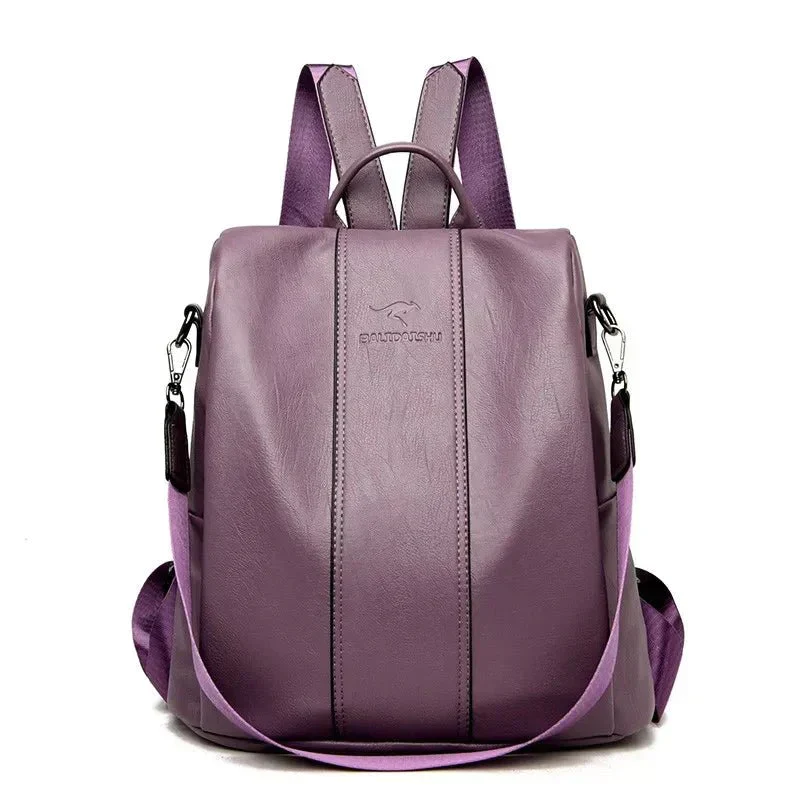 Kangaroo Backpack - Women's Leather Backpack - Image 3