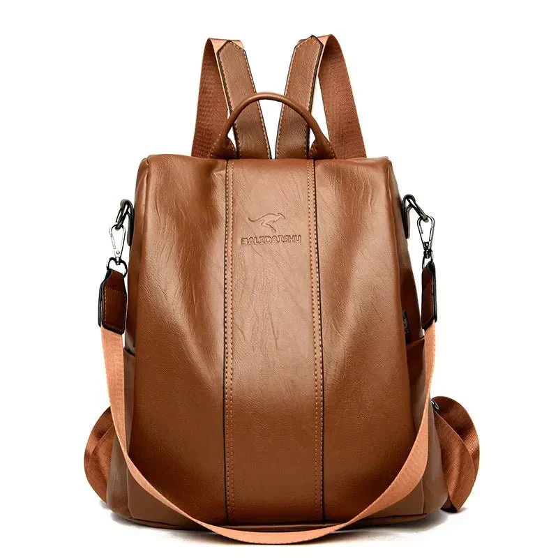 Kangaroo Backpack - Women's Leather Backpack - Image 4