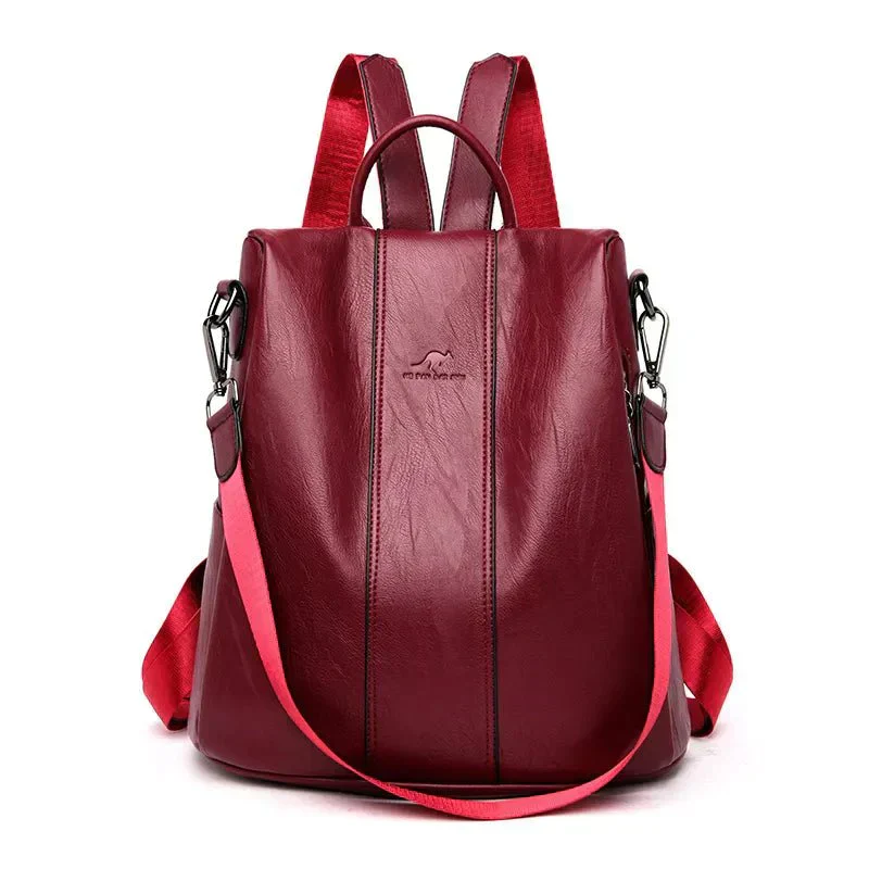 Kangaroo Backpack - Women's Leather Backpack - Image 5