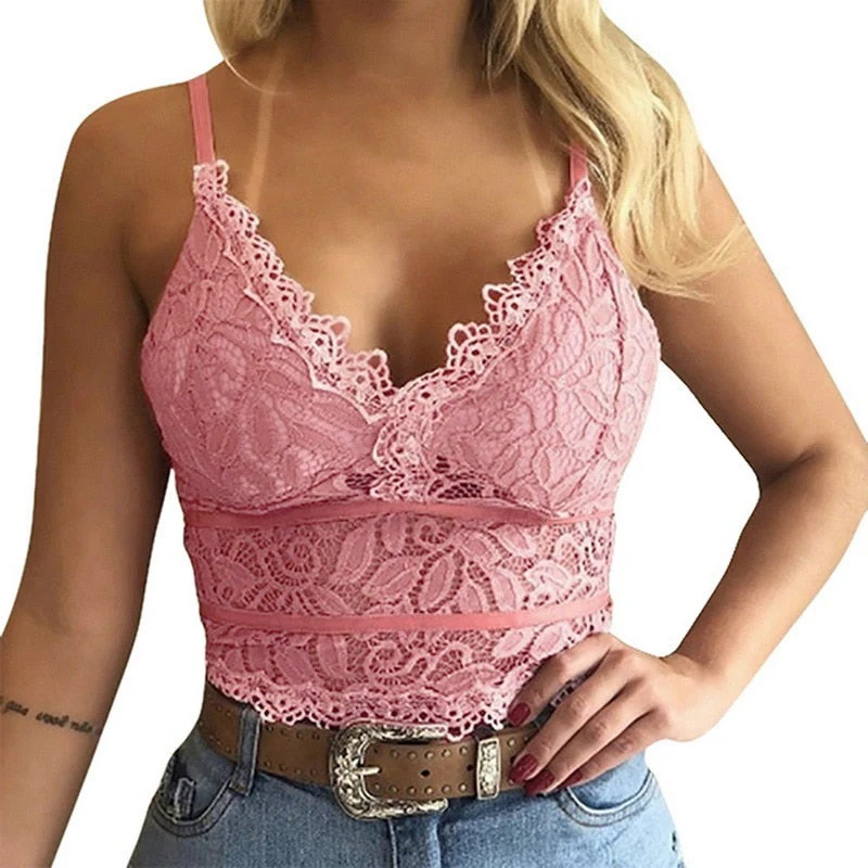 Lace Top – Elegant V-neck Blouse with Floral Pattern - Image 5