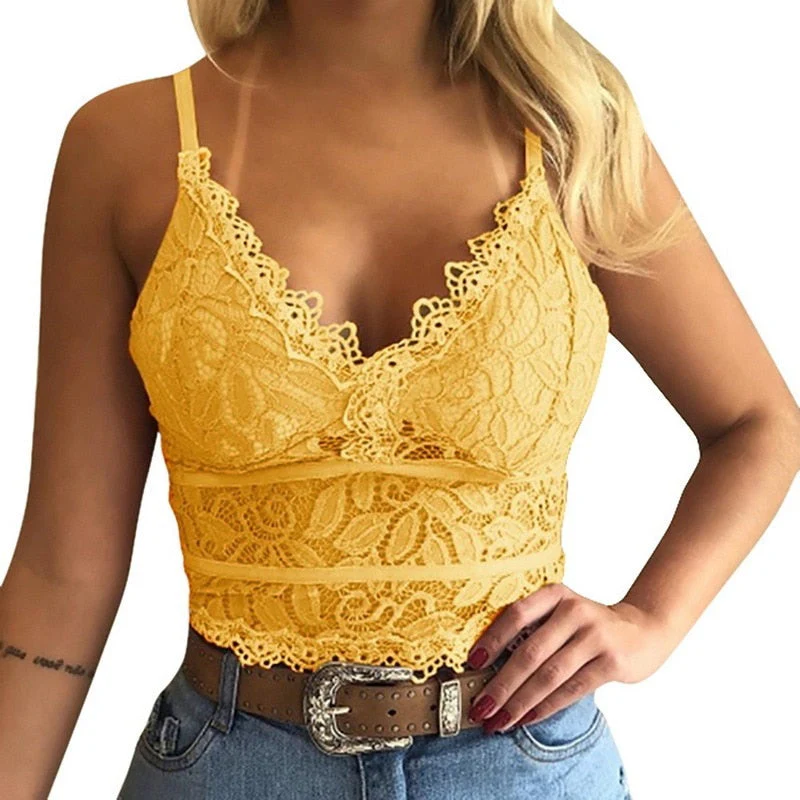 Lace Top – Elegant V-neck Blouse with Floral Pattern - Image 6