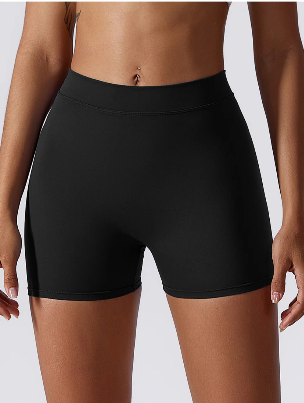 Ladies Sports Shorts - High Waist - Ruffled Back - Stretch Breathable Fitness Model - Image 13