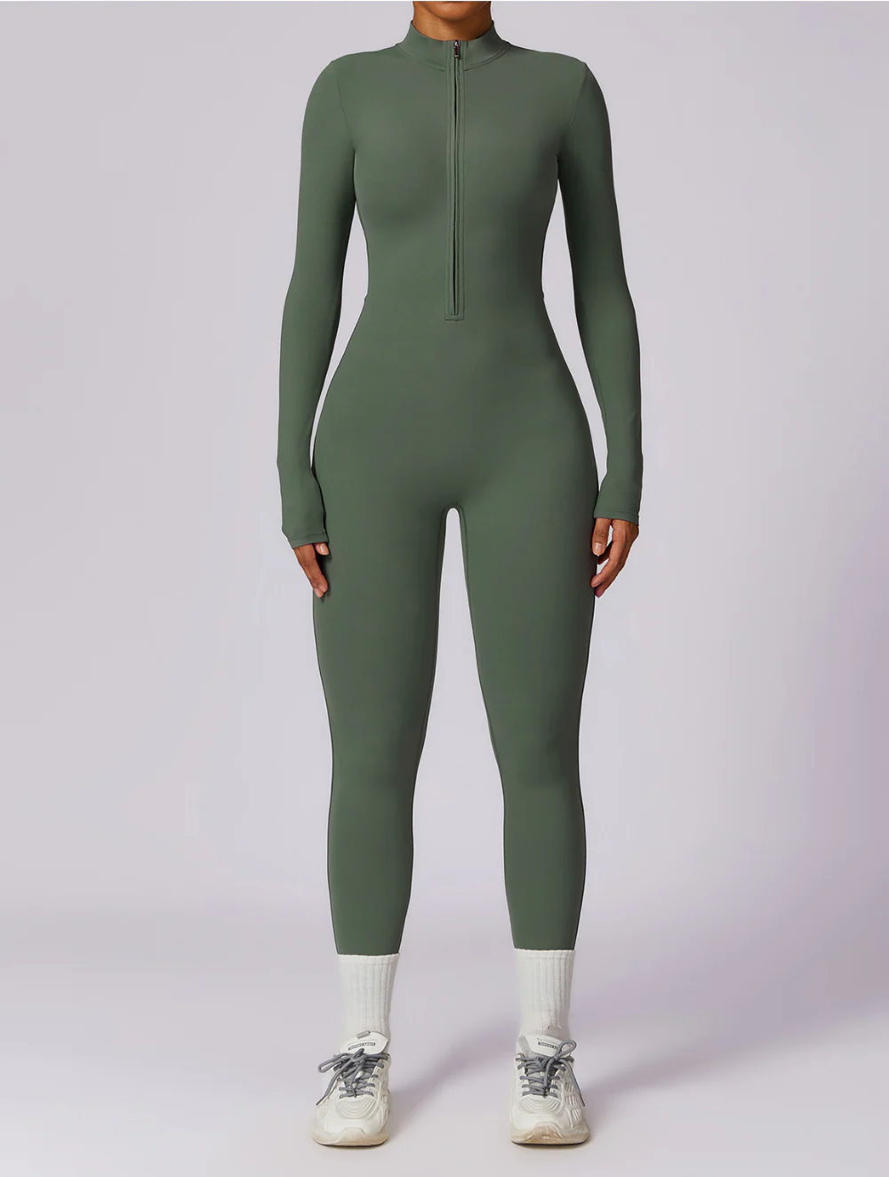 Kate | Shaping Yoga Fitness Jumpsuit with Long Sleeves - Image 10