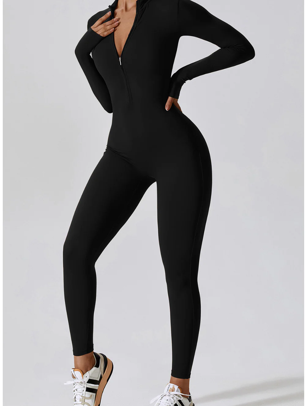 Kate | Shaping Yoga Fitness Jumpsuit with Long Sleeves - Image 14