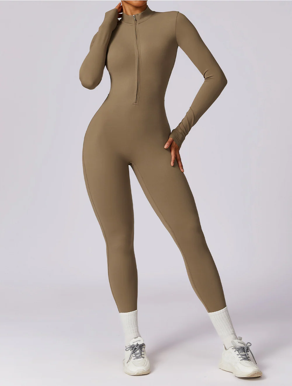 Kate | Shaping Yoga Fitness Jumpsuit with Long Sleeves - Image 15