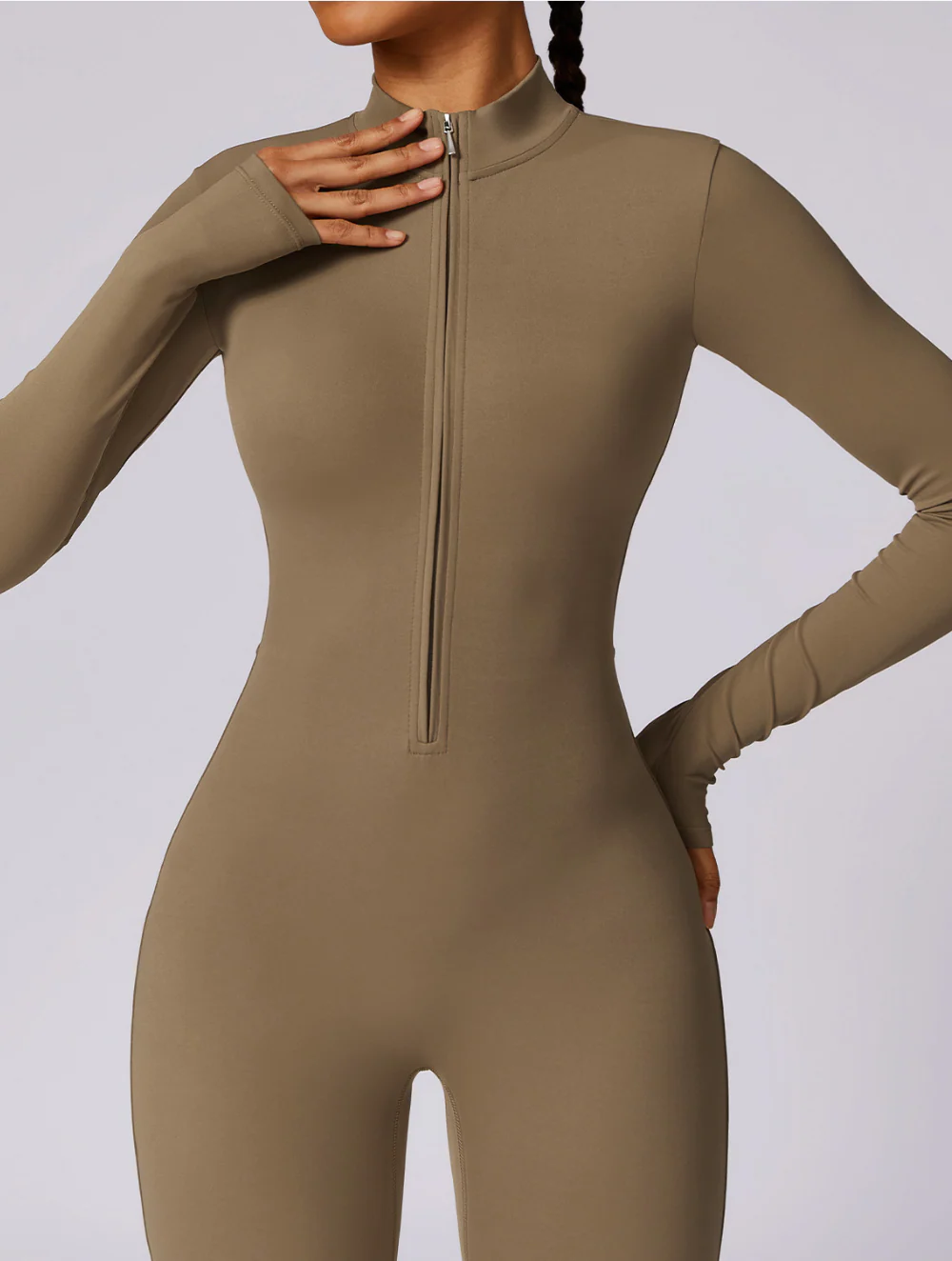 Kate | Shaping Yoga Fitness Jumpsuit with Long Sleeves - Image 17