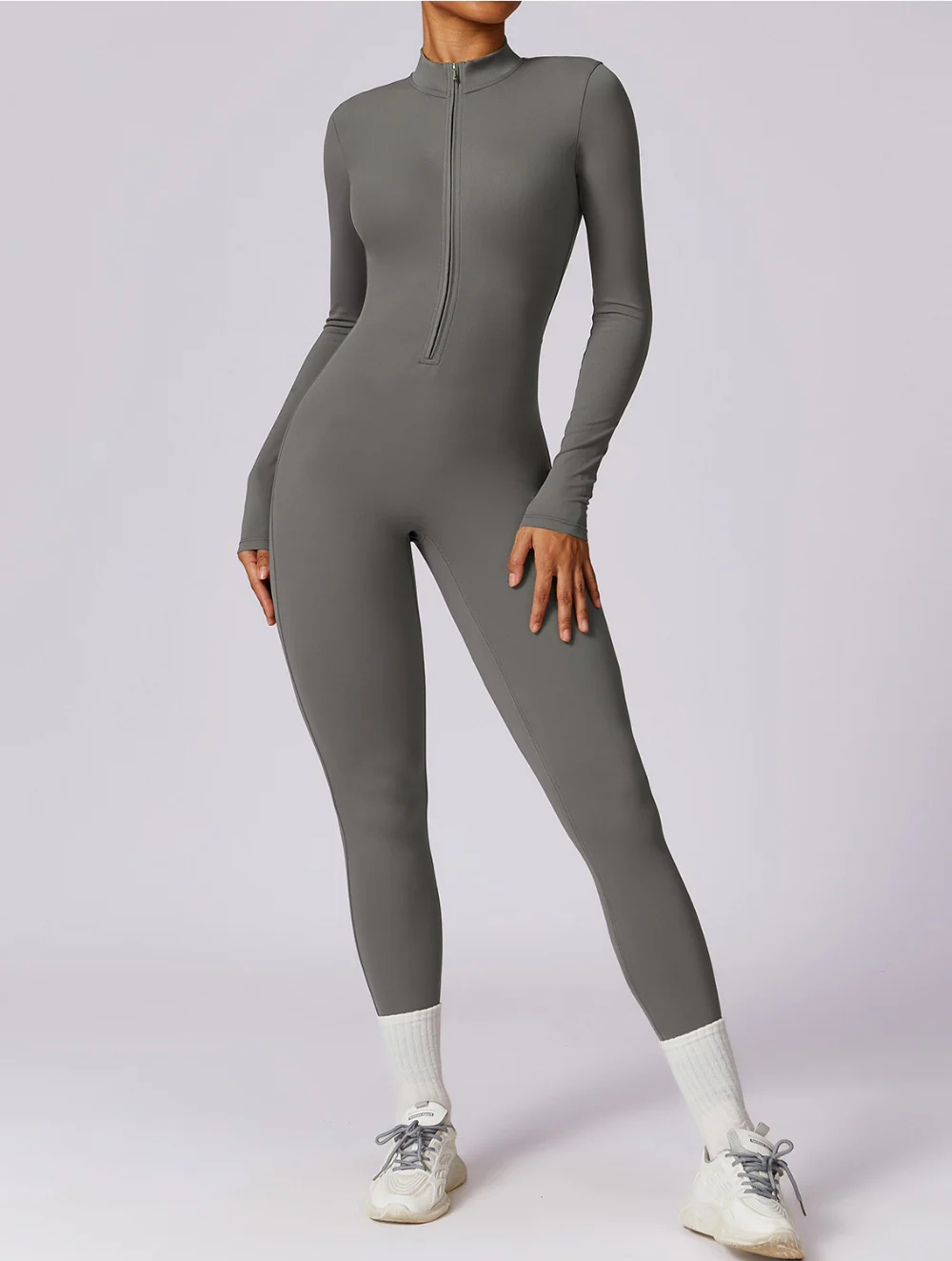Kate | Shaping Yoga Fitness Jumpsuit with Long Sleeves - Image 19