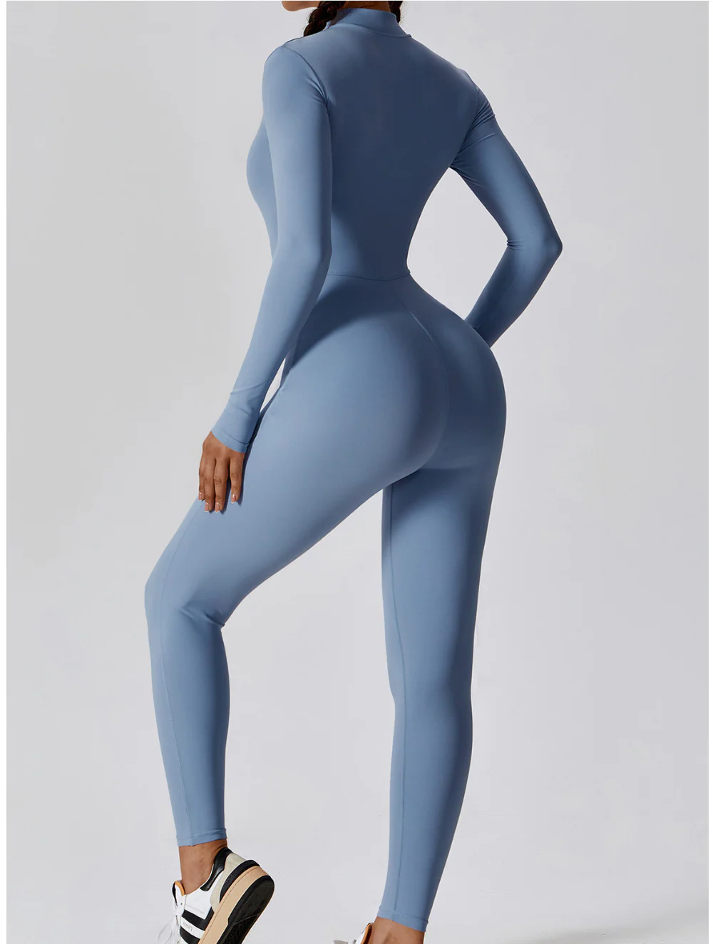 Kate | Shaping Yoga Fitness Jumpsuit with Long Sleeves - Image 2