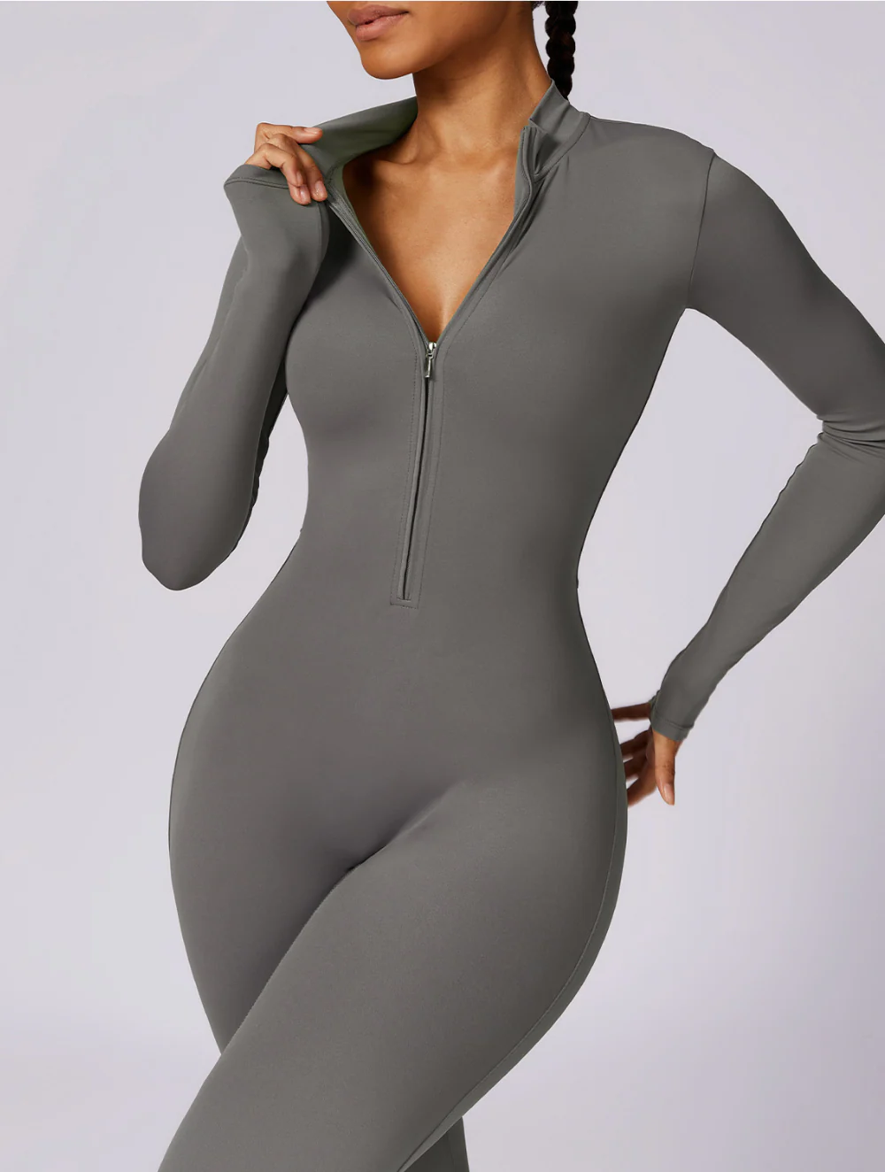 Kate | Shaping Yoga Fitness Jumpsuit with Long Sleeves - Image 21