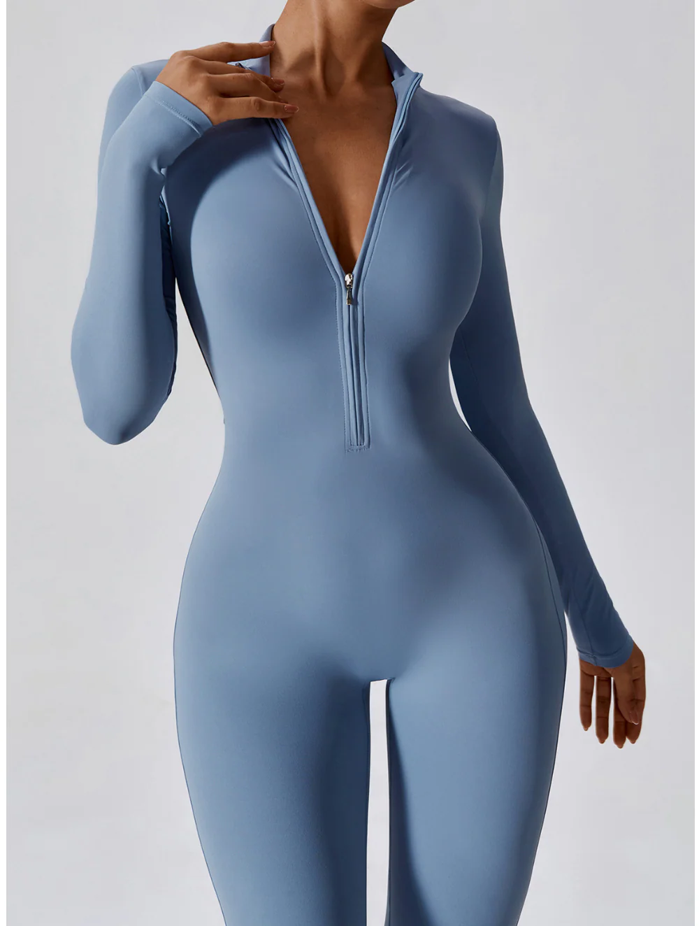 Kate | Shaping Yoga Fitness Jumpsuit with Long Sleeves - Image 3