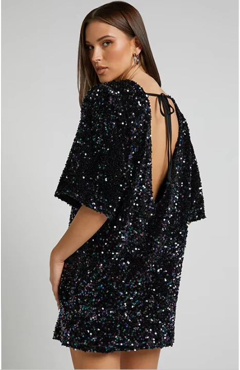 Kianne | Elegant Sequin Mini Dress for Women - Image 3