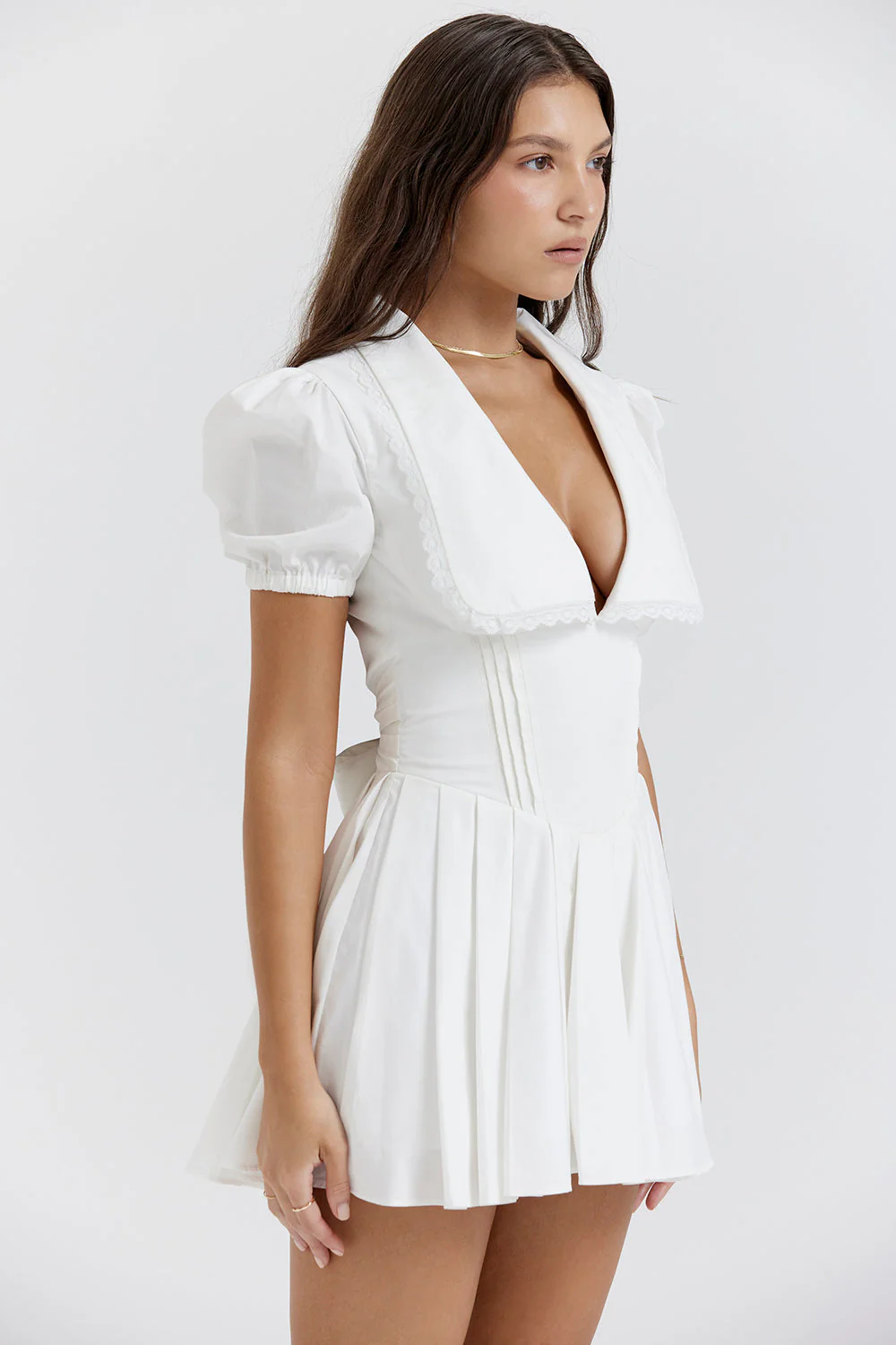 Classic Pleated Mini-dress - Image 4