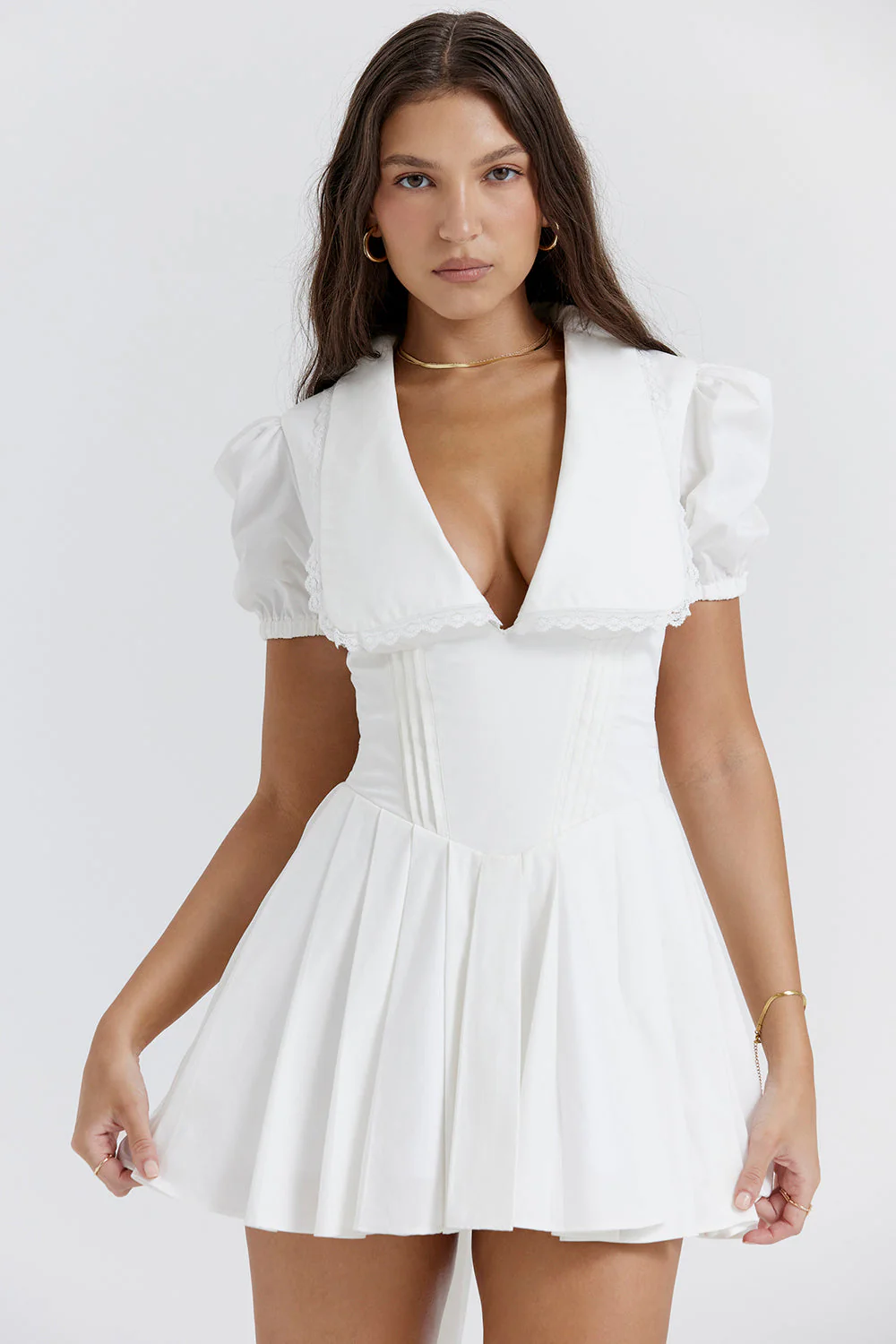 Classic Pleated Mini-dress - Image 6