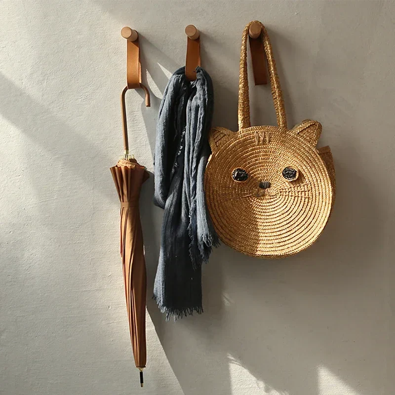 Modern Faux Leather Loop Wall Hanger - Image 5
