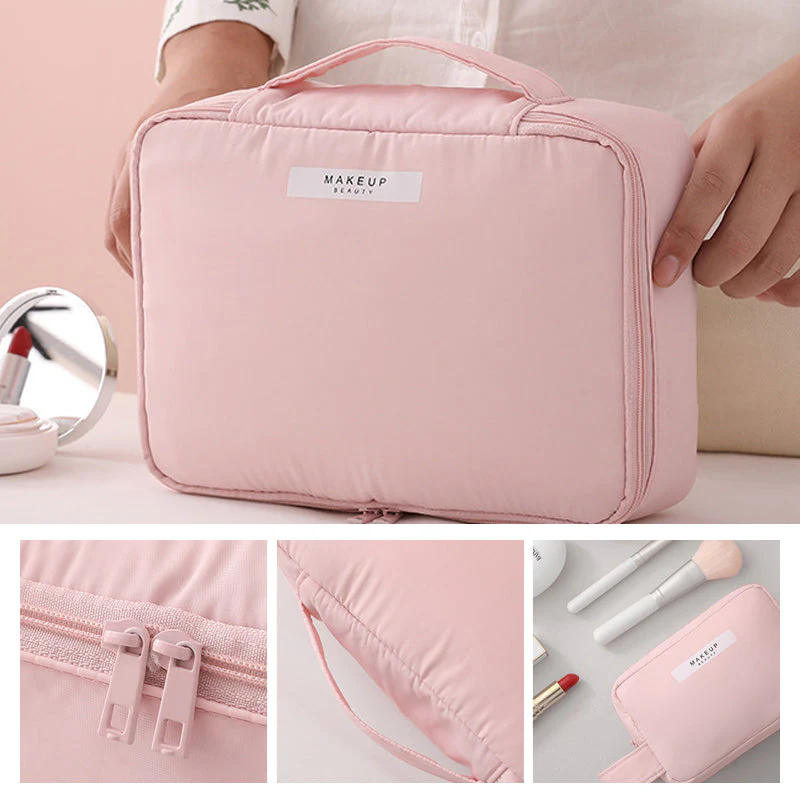 Ladies Cosmetics Bag – Compact Design – Handle – Lightweight – Zipper Closure – Travel Bag - Image 10