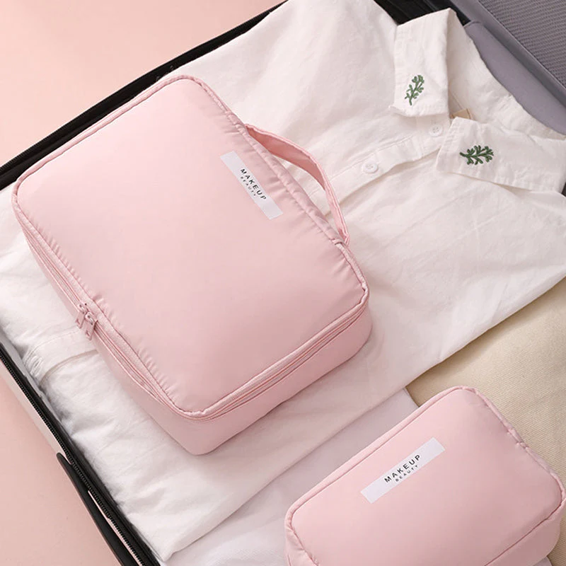 Ladies Cosmetics Bag – Compact Design – Handle – Lightweight – Zipper Closure – Travel Bag - Image 11