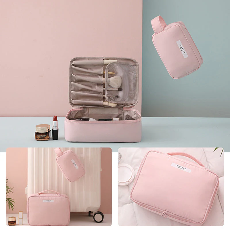 Ladies Cosmetics Bag – Compact Design – Handle – Lightweight – Zipper Closure – Travel Bag - Image 12