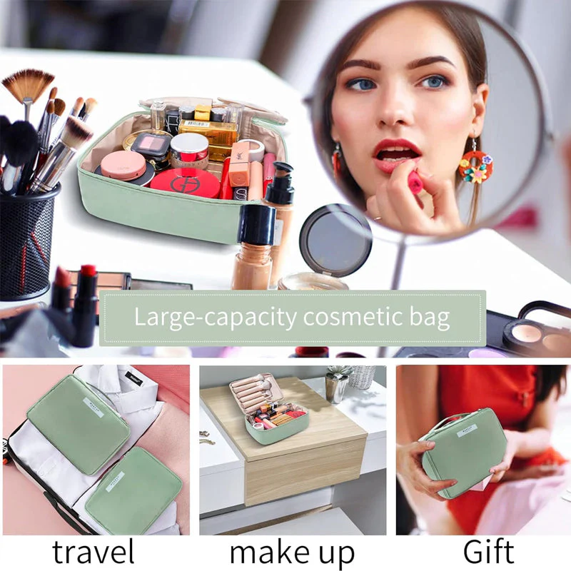Ladies Cosmetics Bag – Compact Design – Handle – Lightweight – Zipper Closure – Travel Bag - Image 13
