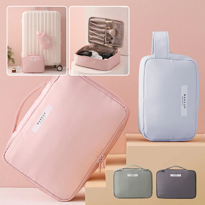 Ladies Cosmetics Bag – Compact Design – Handle – Lightweight – Zipper Closure – Travel Bag - Image 15