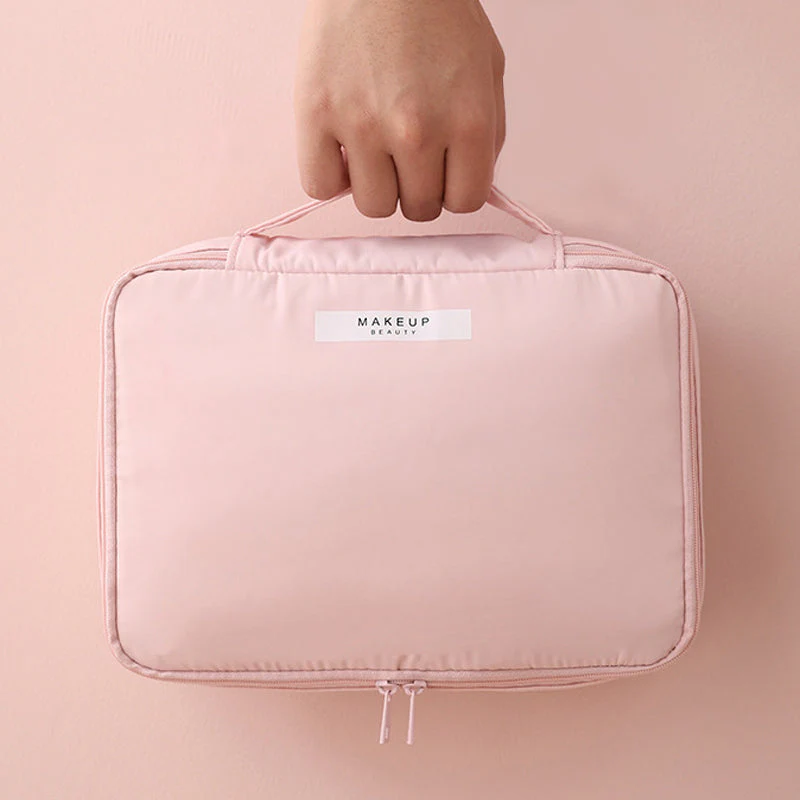 Ladies Cosmetics Bag – Compact Design – Handle – Lightweight – Zipper Closure – Travel Bag - Image 5