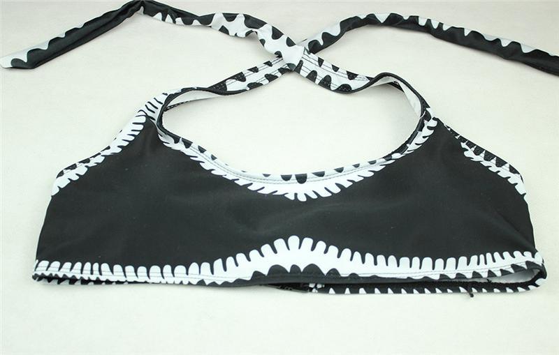 Laura - Black-White Bandeau Bikini For Women - Image 5