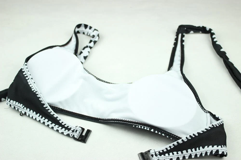 Laura - Black-White Bandeau Bikini For Women - Image 8