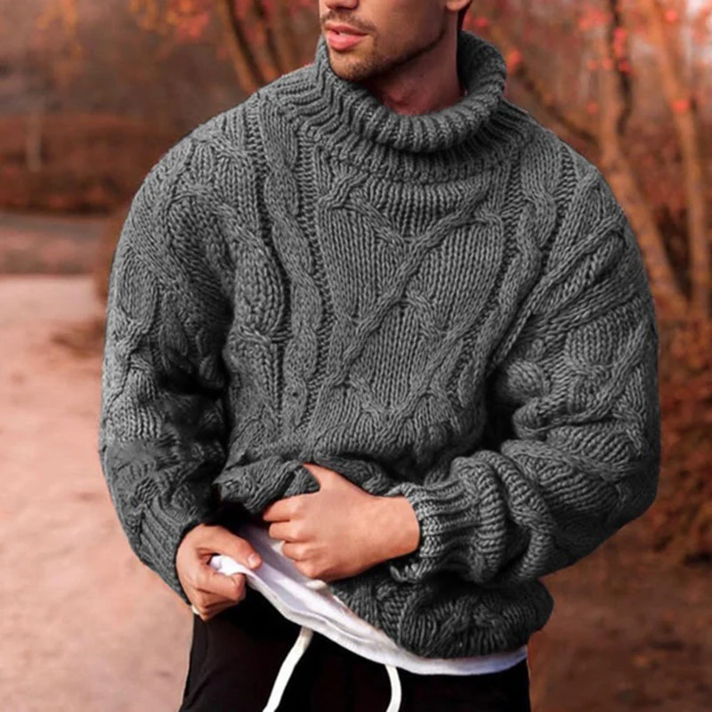 Leo Oversized Turtleneck Sweater | Cable-Knit Pullover Sweater - Image 4