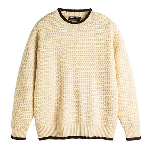 Leo Textured Relaxed Fit Sweater | Crewneck Long Sleeve Sweater - Image 5