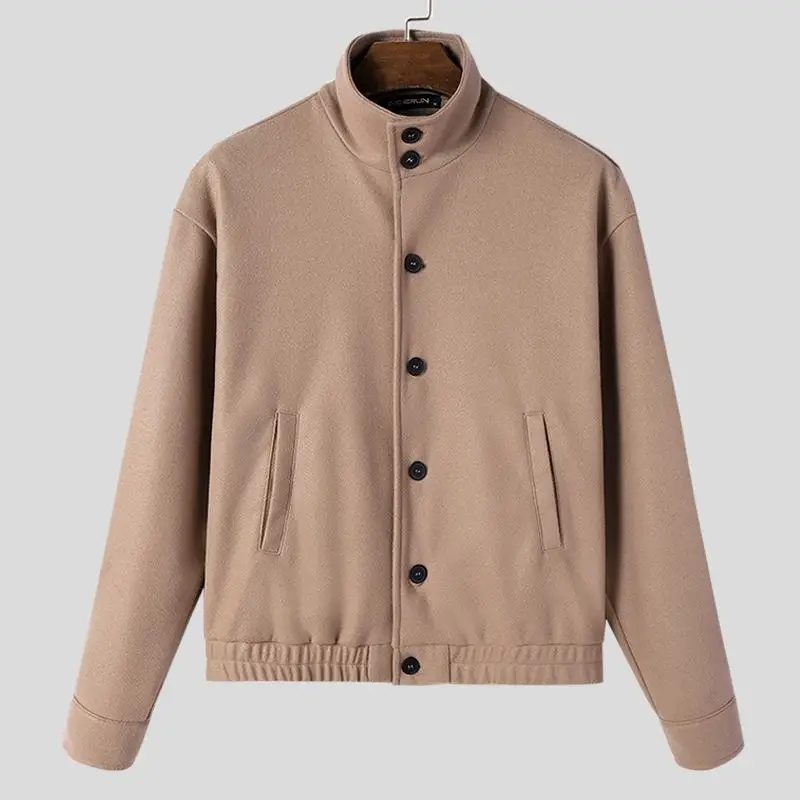 Leo Oversized Bomber Jacket | Stand Collar Side Pockets Bomber Jacket - Image 2