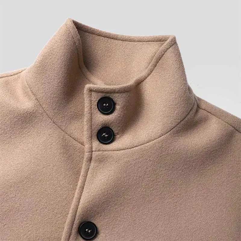 Leo Oversized Bomber Jacket | Stand Collar Side Pockets Bomber Jacket - Image 4