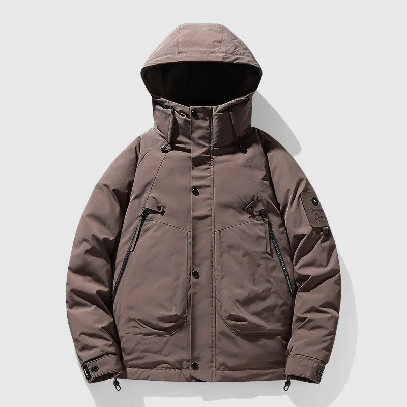 Leonardo Hip-Length Hooded Puffer Jacket | Detachable Hood Relaxed Fit Jacket - Image 2