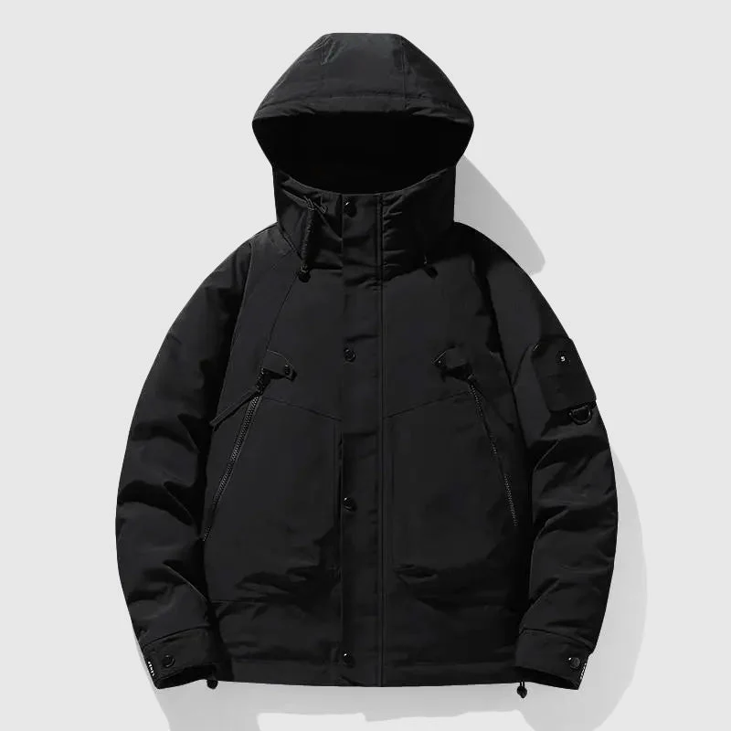 Leonardo Hip-Length Hooded Puffer Jacket | Detachable Hood Relaxed Fit Jacket - Image 3