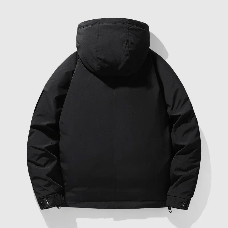 Leonardo Hip-Length Hooded Puffer Jacket | Detachable Hood Relaxed Fit Jacket - Image 4