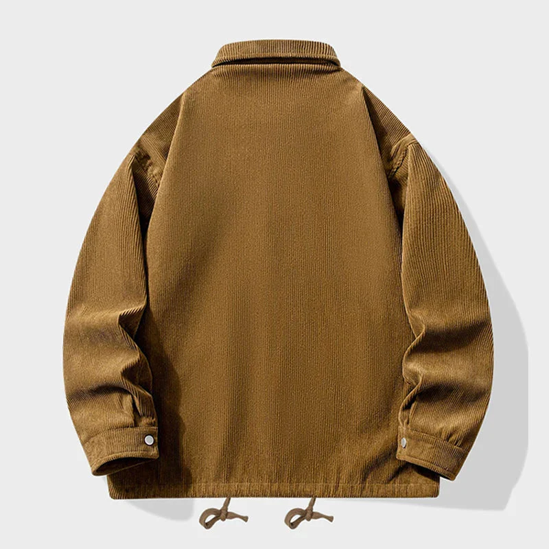 Leonardo Relaxed Fit Jacket | Collared Button Front Hip-Length Jacket - Image 3