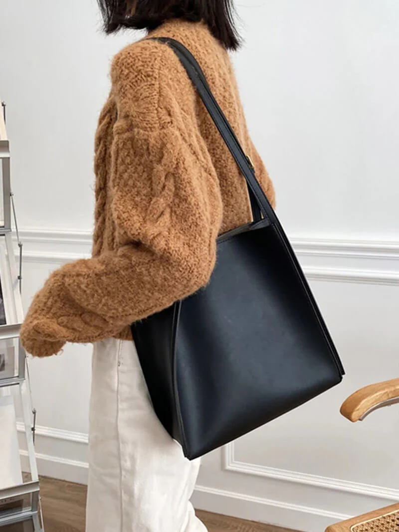 Leather women's shoulder bag - casual everyday bag - Image 6