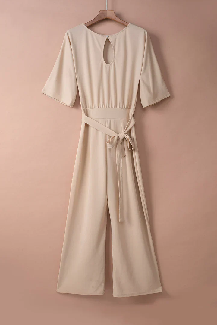 Leya – Elegant Apricot-colored Jumpsuit for Ladies - Image 4