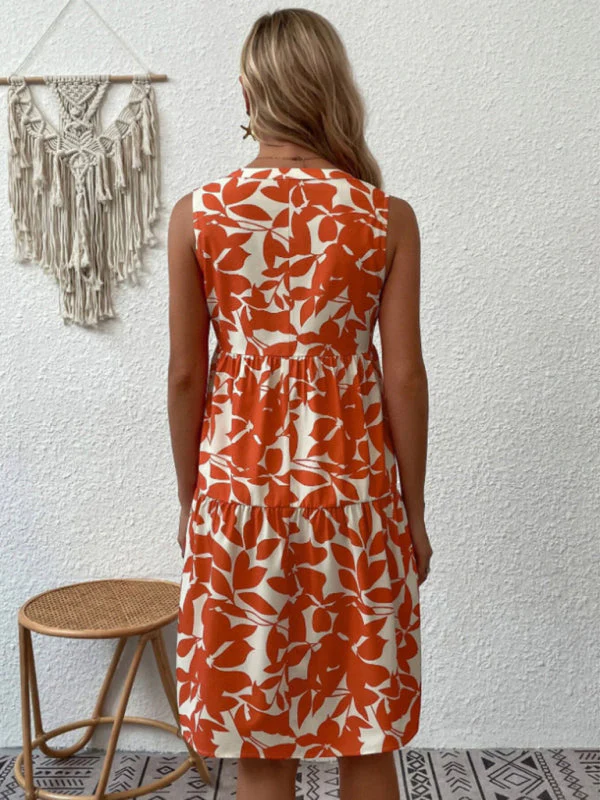 Lina | Summer Floral Dress without Sleeves - Image 11