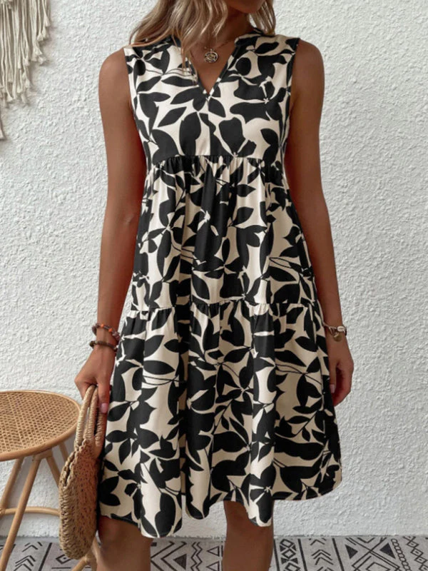 Lina | Summer Floral Dress without Sleeves - Image 15