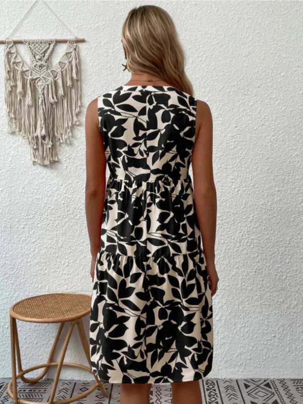 Lina | Summer Floral Dress without Sleeves - Image 17