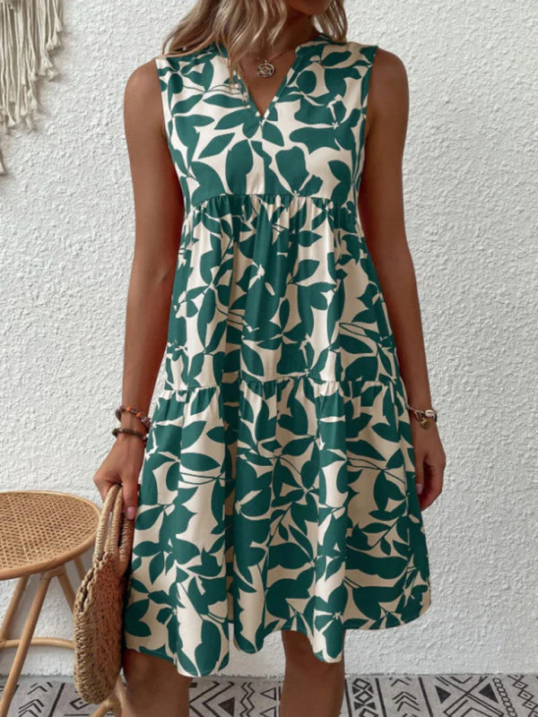 Lina | Summer Floral Dress without Sleeves - Image 3