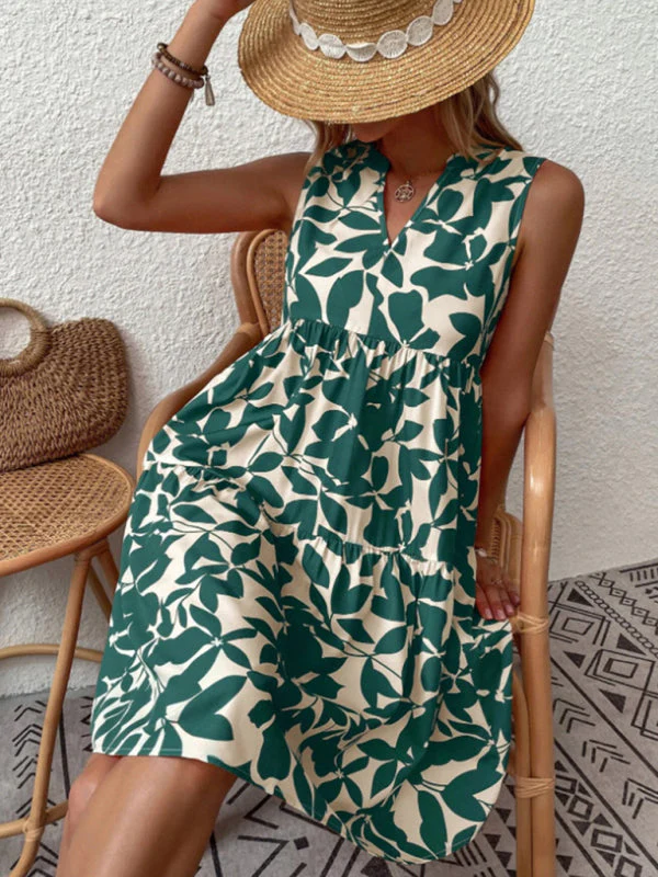 Lina | Summer Floral Dress without Sleeves - Image 4