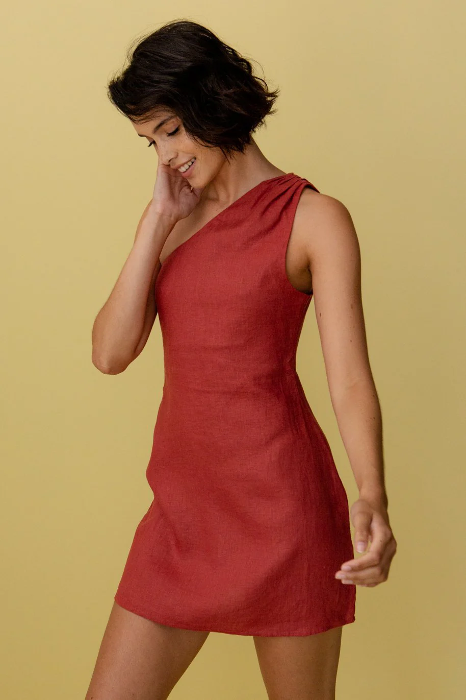 Liora - Elegant and Comfortable One-Shoulder Dress for Women - Image 3