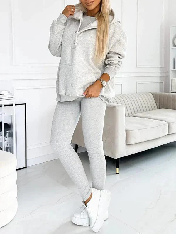 Women's Loungewear Set – Relax Fit Hoodie with Hood – High Waist Legging – Comfort Wear - Image 4