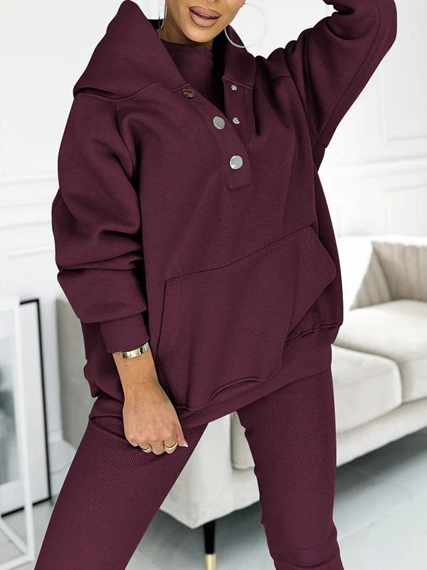 Women's Loungewear Set – Relax Fit Hoodie with Hood – High Waist Legging – Comfort Wear - Image 6