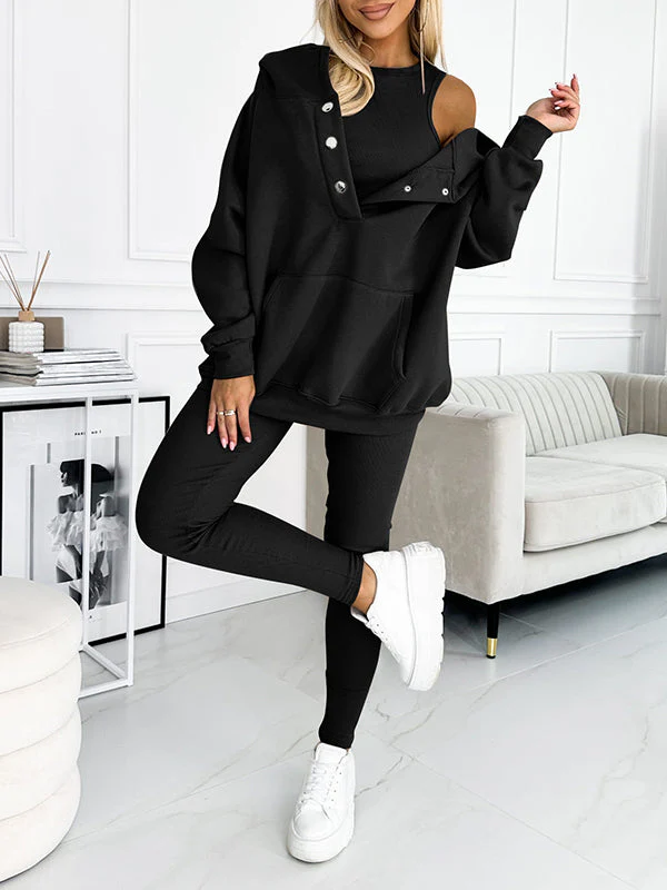 Women's Loungewear Set – Relax Fit Hoodie with Hood – High Waist Legging – Comfort Wear - Image 9