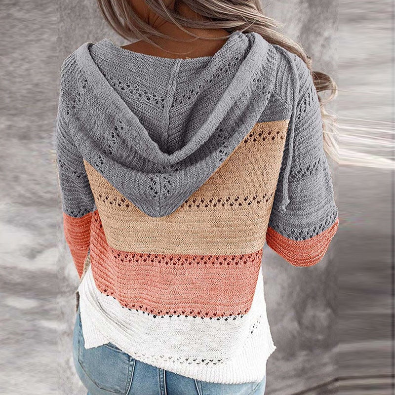 Modern Women's Sweater with V-neck - Image 3