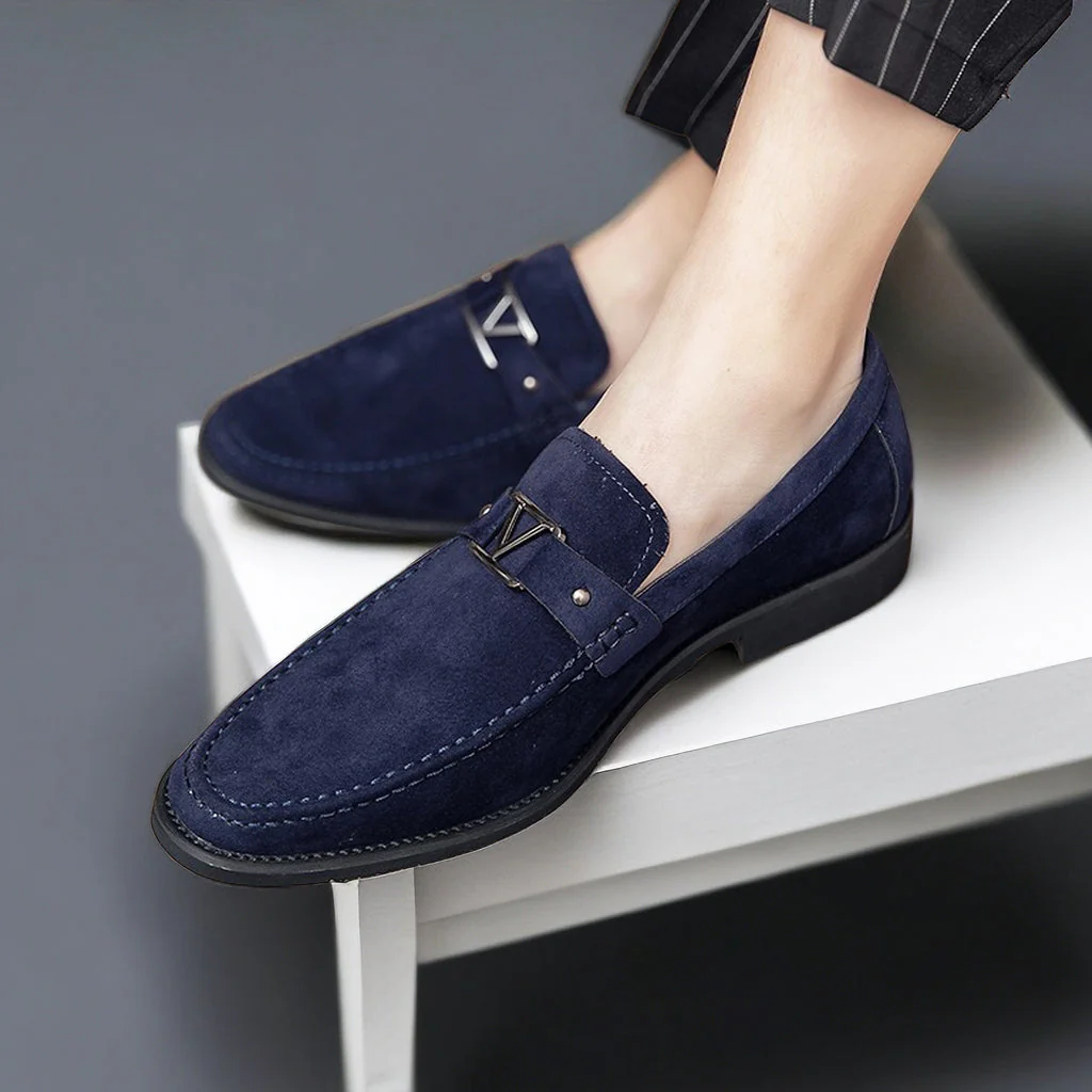 Men's Loafers - Suede - Slip-on - Elegant Design with Buckle - Comfortable & Sturdy - Image 5