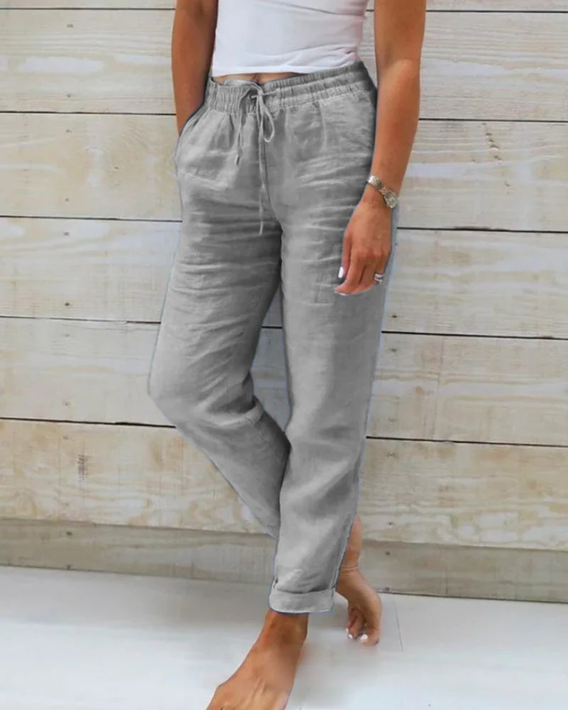 Lou | Airy Summer Pants with Elastic Waist - Image 3